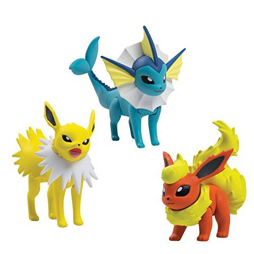 TOMY Pokmon Action Pose 3 Figure Pack, Flareon, Jolteon and Vaporeon
