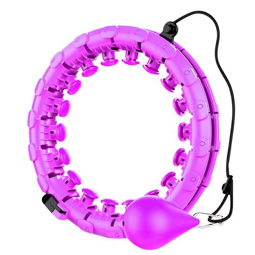 Hula-hoop de fitness Taille ajustable Avec Fonctionnalités de massage -violet