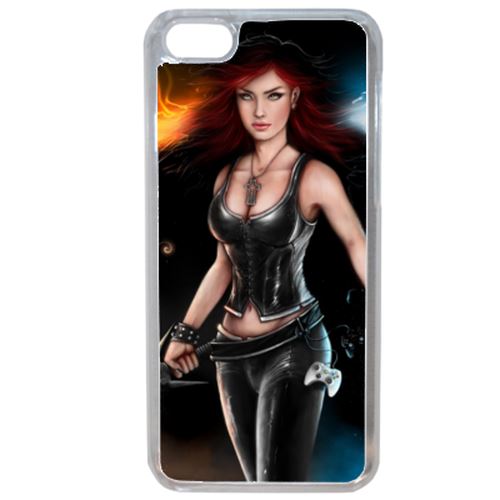 Coque Girl With Sword Compatible Iphone 7 Plus Transparent