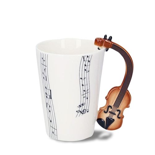 Totalcadeau Multi Tasse Céramique Avec Poignée En Forme De Violon