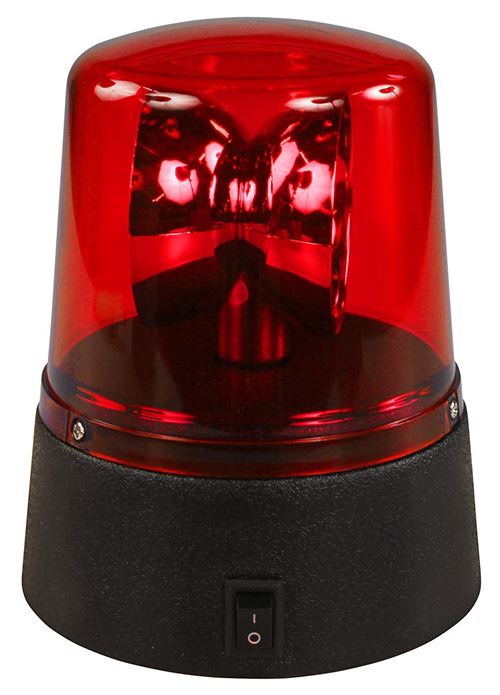 PartyFunLights 86061 Lampe/gyrophare de police avec interrupteur Rouge
