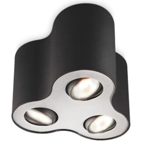 Philips myLiving Plafonnier Pillar 3 x 50 W Noir 5633330PN