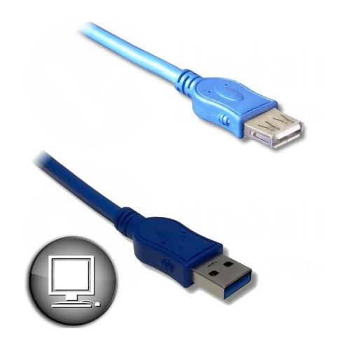 Câble rallonge usb 3.0 a mâle / a femelle 1.8m