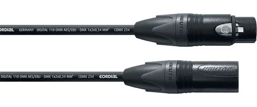Cordial CPD2FM - Câble DMX Neutrik XLR mâle 3 points - XLR femelle 3 points 2 m