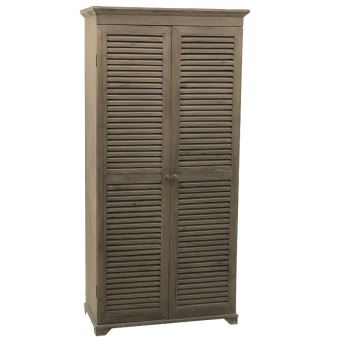 Armoire Bahut Bibliotheque Porte Persienne 175 Cm Achat Prix