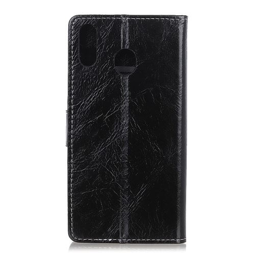 Etui en PU crazy horse noir pour votre Samsung Galaxy A40