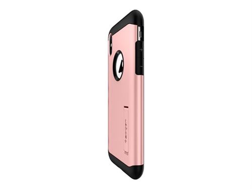 Spigen Slim Armor - Achterzijde behuizing voor mobiele telefoon - polycarbonaat, thermoplastic polyurethaan (TPU) - rosegoud - voor Apple iPhone X