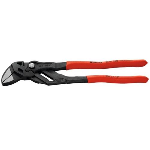 KNIPEX 86 01 250 Pince-clé pince et clé à la fois grise atramentisée gainées en plastique antidérapant 250 mm