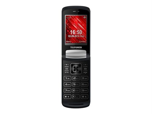 Telefunken TM 28.1 Classy - Téléphone mobile - double SIM - microSDHC slot - GSM - 240 x 320 pixels - TFT - 2 MP - noir