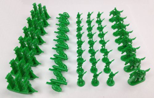 Soldats miniatures en plastique (vert), soldats de l'infanterie, cavalerie, artillerie, navires