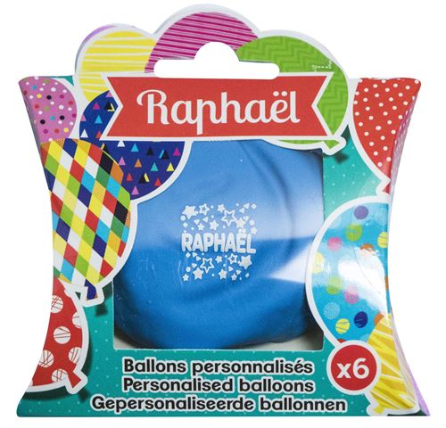 Ballons de baudruche prénom Raphael