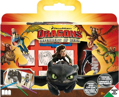 Multiprint Set de coloriage Dragons 12 pièces