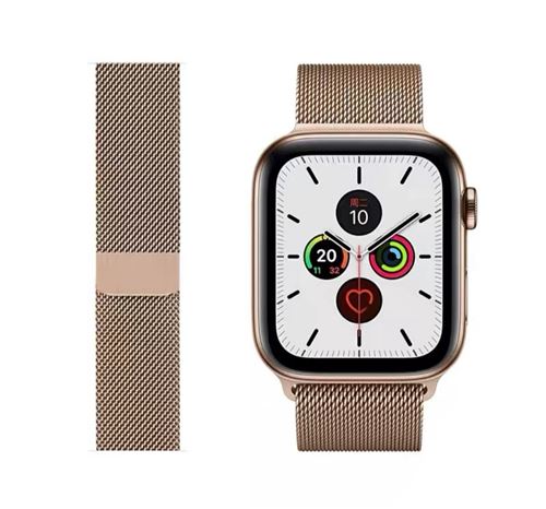 Remplacement de bracelet magnétique en maille pour Apple Watch 42/44mm-or
