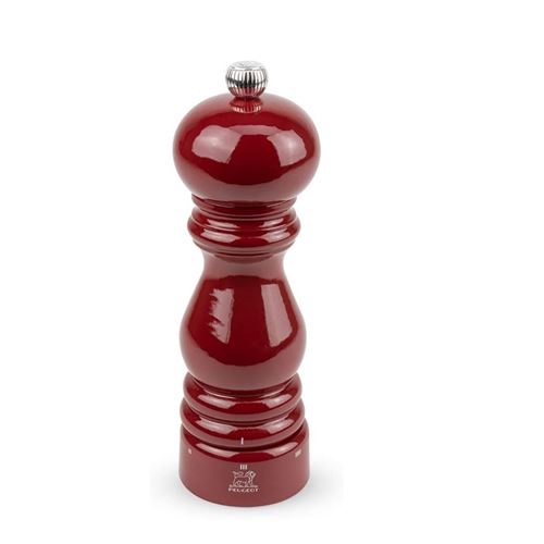 Peugeot - Moulin à sel manuel en bois u'Select laqué rouge sombre 18 cm