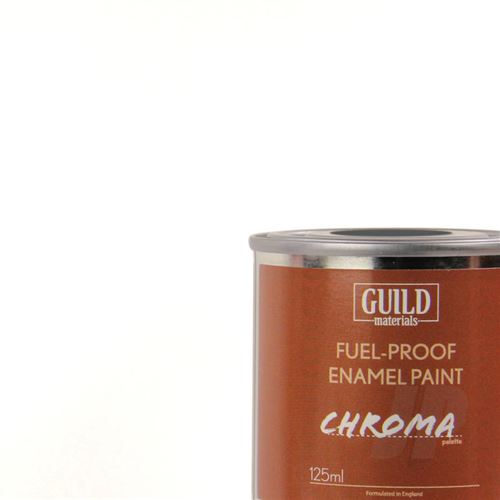 Peinture Chroma Gloss Enamel (résistant Carburant) Blanc (pot 125ml) - Guild Materials