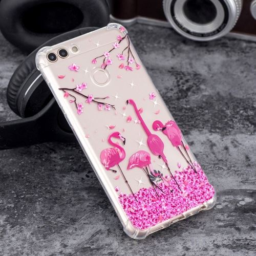 Huawei P Smart / Enjoy 7s Coque Protection Tpu Flamand Rose Als89749