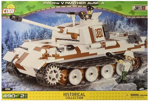 COBI Modèle Pzkpfw V Panther Ausf. A, 2511, Blanc, Marron, Noir