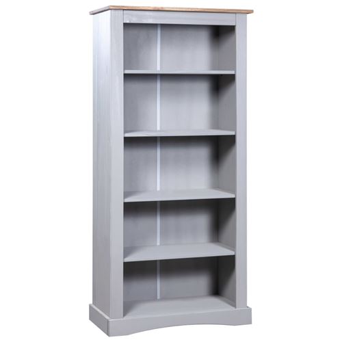 vidaXL Boekenkast 5 planken 81x29x170 cm grenenhout Corona-stijl grijs