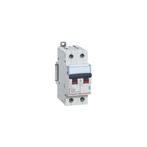 Legrand Disjoncteur Dx³6000 10Ka Arrivée Haute/Départ Bas Vis 2P 20A Courbe C - 2 Mod