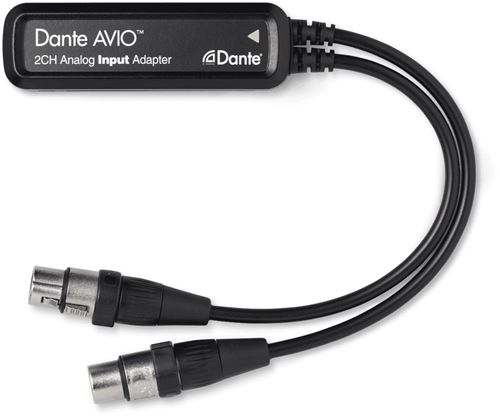 Dante Avio Analog Input 2x0 adaptateur XLR - Dante