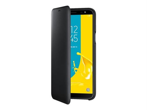 Etui Samsung Flip Wallet Noir pour Galaxy J6 Coque et étui