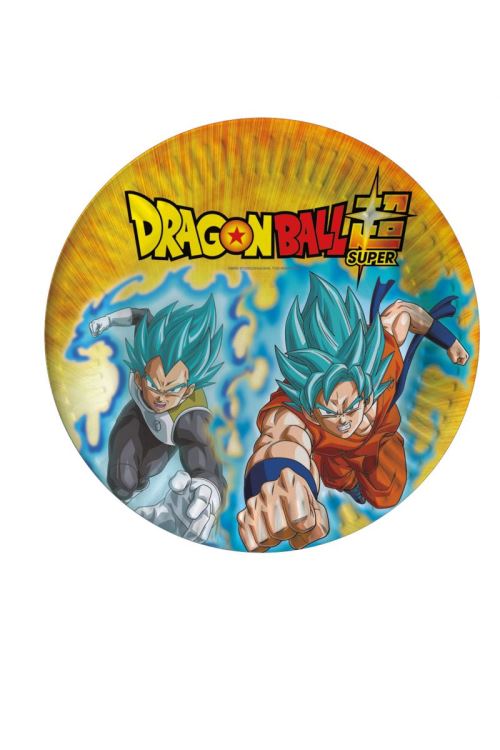 8 Assiettes En Carton Dragon Ball Super™ 23 Cm - Multicolore