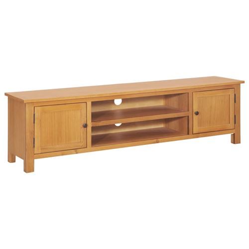 vidaXL Meuble TV 165x36x46 cm Bois de chêne solide