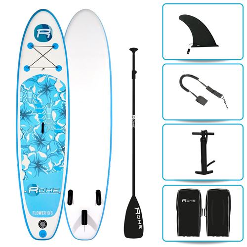 ROHE Pack Paddle Gonflable Flower - 320x76x15cm - Avec accessoires