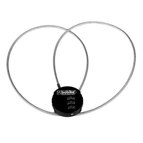Bobike serrure numérique pour Maxi siège de vélo 400 x 3 mm noir/argent