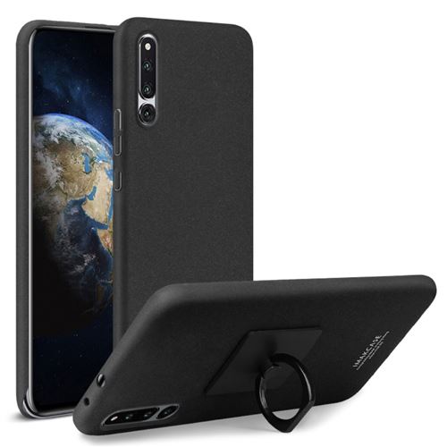 Coque en TPU porte-bague mat rigide noir pour votre Huawei Honor Magic 2