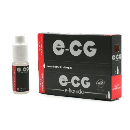 Lot de 5 Flacons E-CG - Américan 0 mg/ml