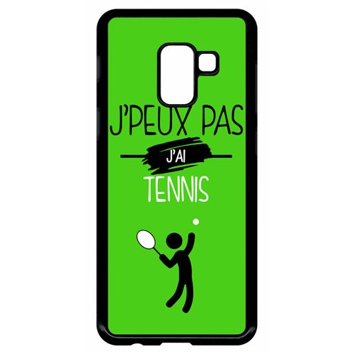 Coque My-Kase pour Galaxy A8 (2018) - j peux pas j ai tennis 11 - Plastique Noir