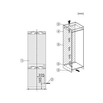 Réfrigérateur combiné 253L Froid Ventilé MIELE 55.9cm D, KFN7734D