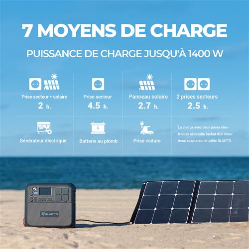 Bluetti - Power Solar - Powerbank 716Wh - 1000W - Panneau solaire 200W
