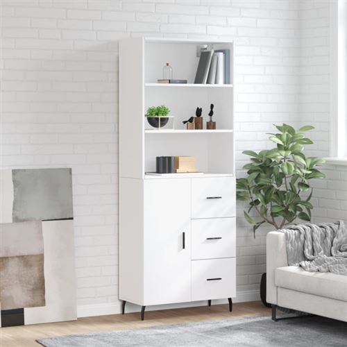 Vidaxl Blanc Buffet Haut 69,5X34x180cm - Image 3