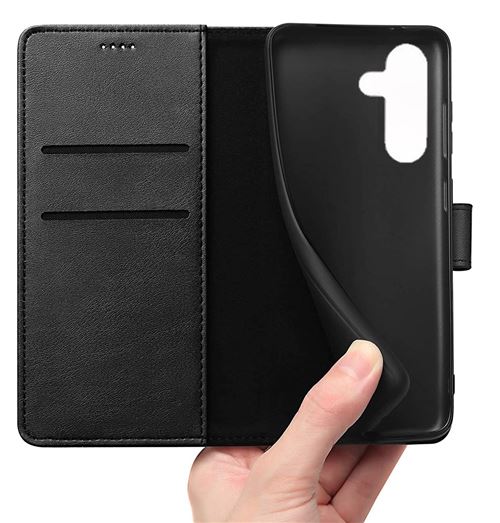 Coque Personnalisée Pour Samsung Galaxy A16 4G/5G - Noire Avec Cassette Bleu Et Texte Personnalisable
