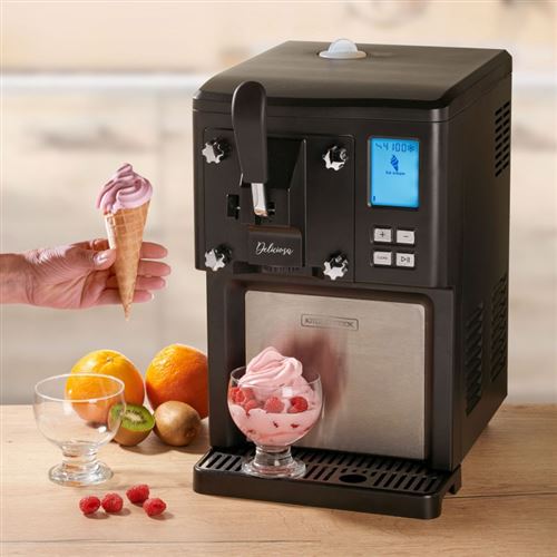 Machine À Crème Kitchen Cook Glacée Deliciosa 250 W Noir Et Argent