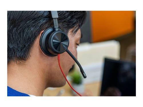 Poly Blackwire 8225 - Blackwire 8200 Series - Micro-Casque - Sur-Oreille - Filaire - Suppresseur De Bruit Actif - Usb-C - Noir - Certifié Pour Microsoft Teams, Certifié Uc