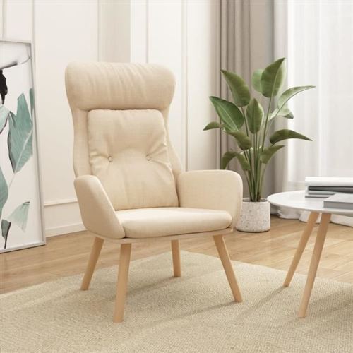 Non Communiqué Beige Vidaxl Fauteuil Relax Tissu Crème
