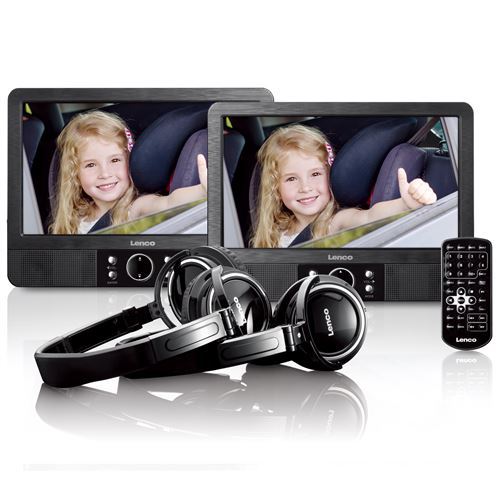 Lecteurs DVD USB Duo portables Lenco MES-415 Noir