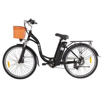 C6 Electric Bike 350W Motor Max Speed ​​25km/h 36V 12.5Ah Battery Max Range 70km - Black