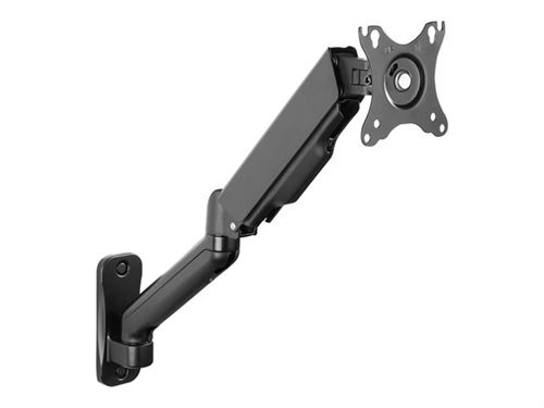 DIGITUS - Kit de montage (support mural) - pour écran LCD / écran LCD incurvé - ressort à gaz, bras pivotant - plastique, aluminium, acier - noir - Taille d'écran : 17-32