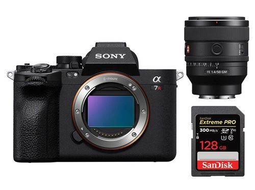 Sony - Alpha 7R V - Appareil photo hybride - Objectif FE 50mm f/1.4 GM - Carte SD 128GB - Noir - Image 3
