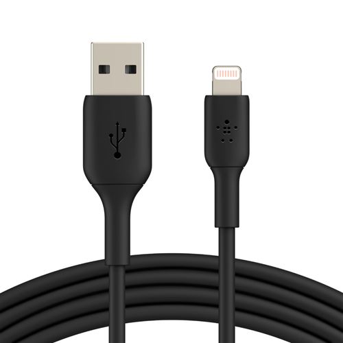 Belkin BOOST CHARGE - Lightning-kabel - Lightning male naar USB male - 1 m - zwart (pak van 2) - voor Apple iPad/iPhone/iPod (Lightning)