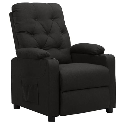 Non Communiqué Noir Vidaxl Fauteuil Inclinable Tissu