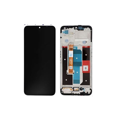 Original Ecran Complet LCD Vitre tactile Noir Avec Châssis Pour Realme Narzo 50A Prime/ C35