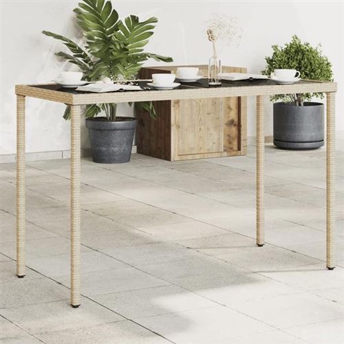 Vidaxl Beige Table De Jardin 115X54x74 Cm - Image 3