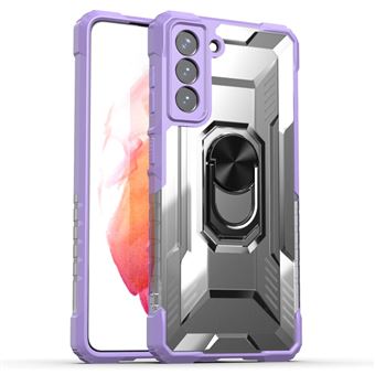 Coque en TPU anti-empreintes digitales avec béquille violet pour