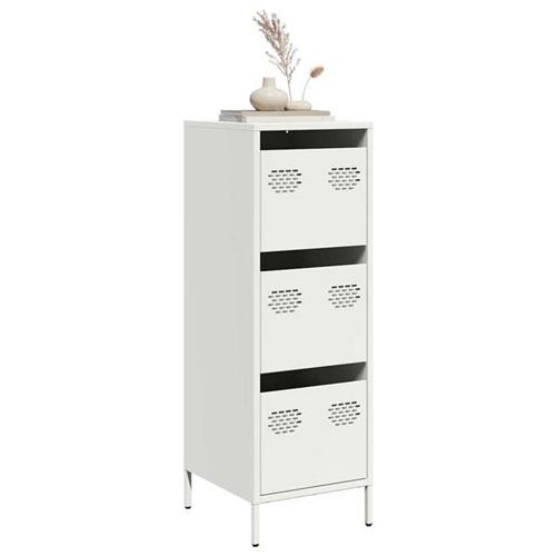 VIDAXL - Buffet Haut - 39x35x103,5 cm - Blanc - Image 2