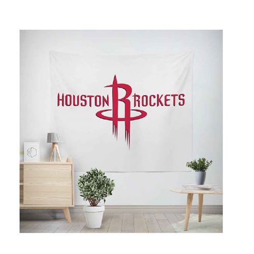 Tapisserie murale en polyester NBA décorations pour la maison – 150*200cm (Rockets de Houston)